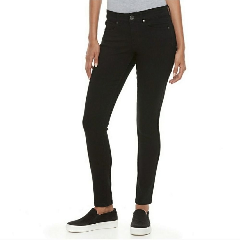 So Women's Black Skinny Denim Jeggings